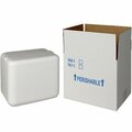Plastilite Insulated Shipping Box with Foam Cooler 8 5/8'' x 6 7/8'' x 6 1/2'' - 1'' Thick 451TK7CPLT